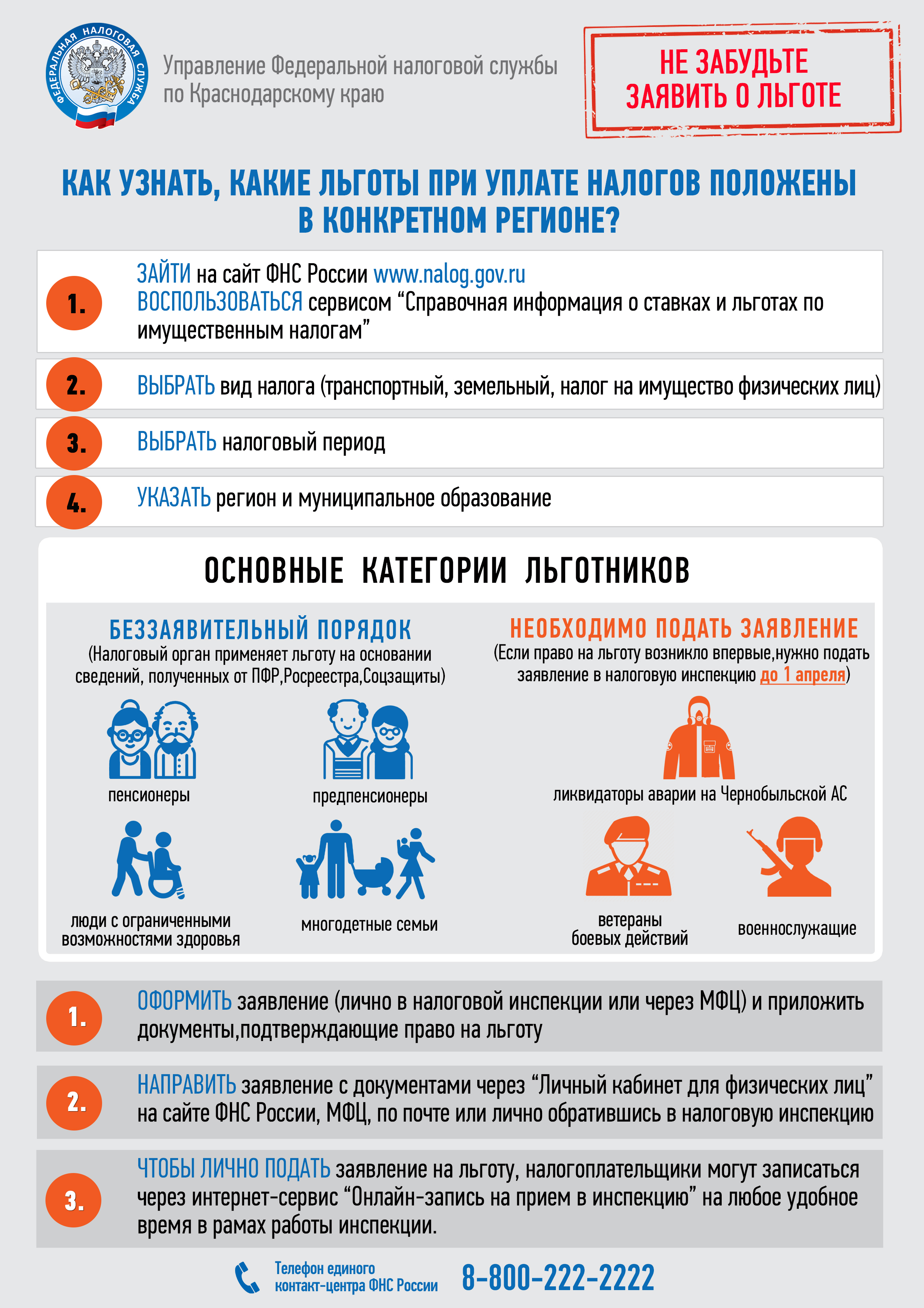 Как узнать какие льготы при уплате налогов положены в конкретном регионе?